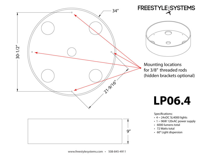 LP06 – Round Light Platform - Freestyle Systems