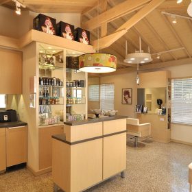 This cozy corner of James Geldner Hair Salon